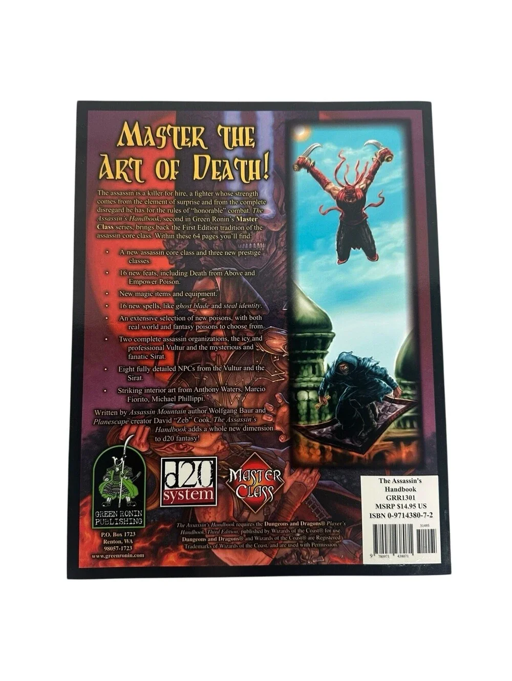 The Assassin's Handbook, d20 D&D, Green Ronin, VGC